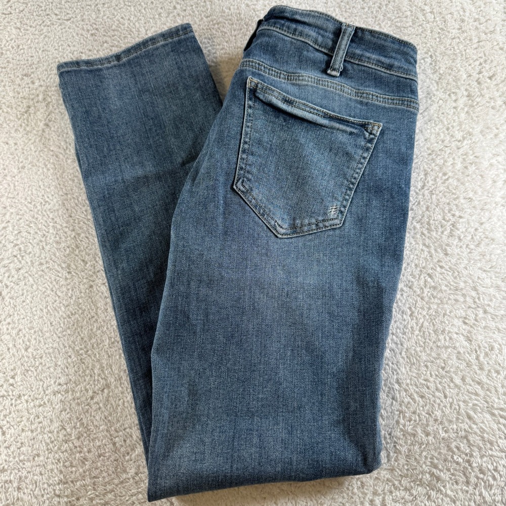Silver Jeans Co Suki Straight Women 33 Blue Excellent Mid Rise Medium Wash Denim